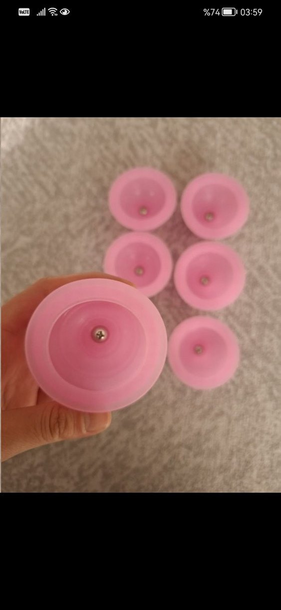 Pembe 6 lı vakumlu masaj aleti - Görsel 5