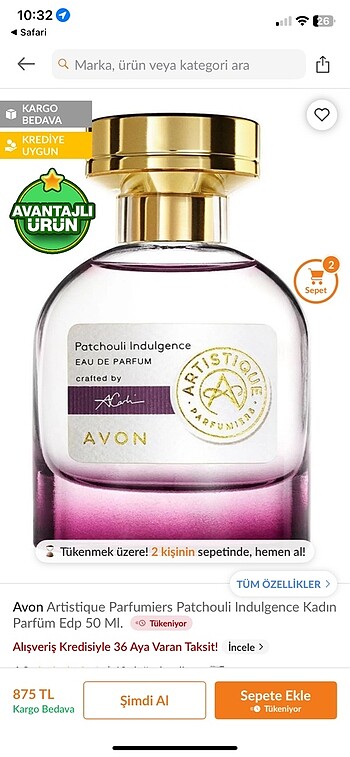 Avon artistique patchouli