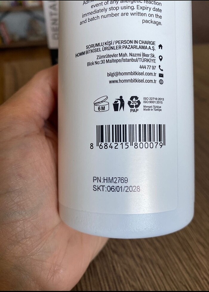 Homm bitkisel şampuan - Görsel 3