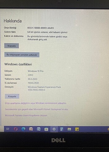 dell laptop dizüstü bilgisayar 