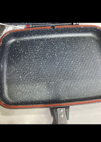 Gri Granit Kaplama Çift Taraflı Tava - Görsel 2