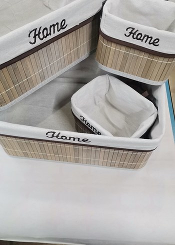 4 lü hasır sepet - Görsel 3