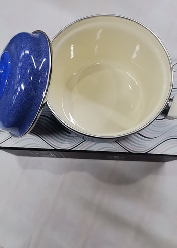 Mavi Kulplu Renkli Sos Tenceresi - Görsel 3