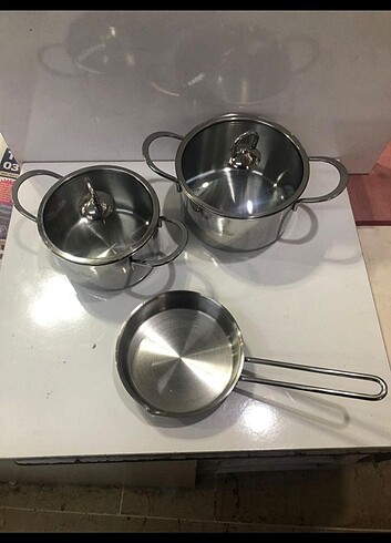 Çelik tencere takımı ve sosluk 