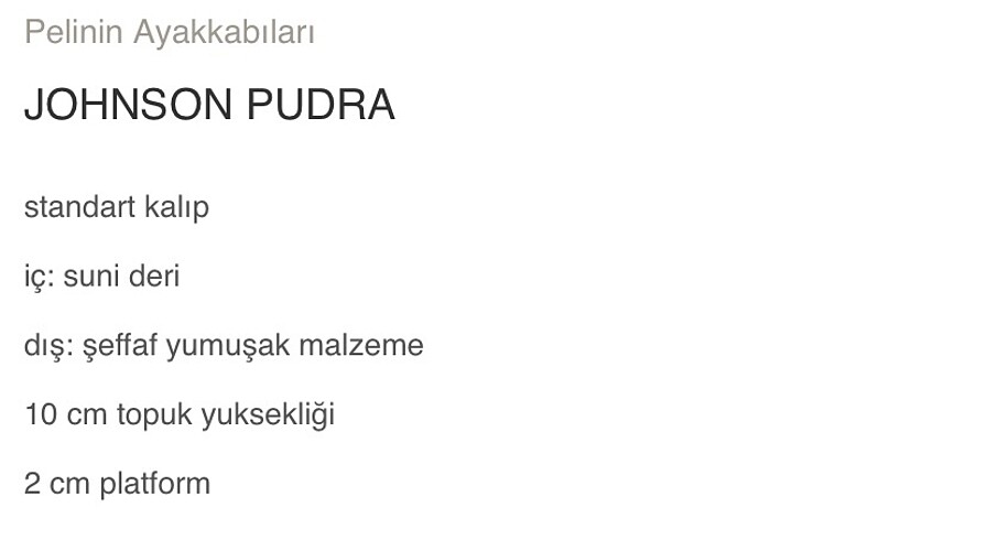 Pelinin Ayakkabıları Pelinin ayakkabıları