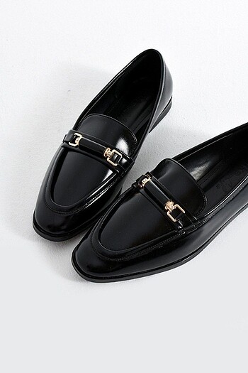 Zara Siyah Rugan Loafer Ayakkabı