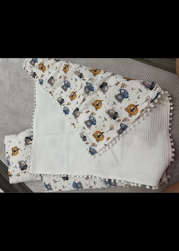 Pamuklu Baskılı Çocuk Uyku Seti - Görsel 4