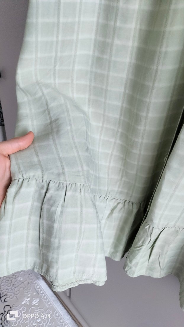 Yeşil viskon Elbise - Görsel 5