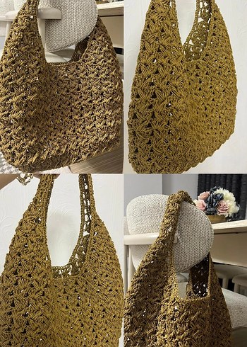 Siyah hasır çanta - Görsel 2