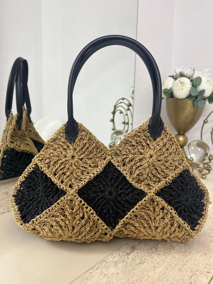 mozaik motifli çanta - Görsel 5