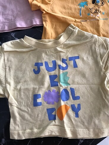 6 Ay Beden sarı Renk Tshirt
