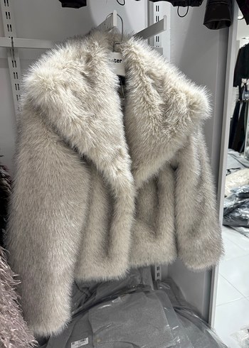 Zara Bej Kadın Suni Kürk Midi Ceket