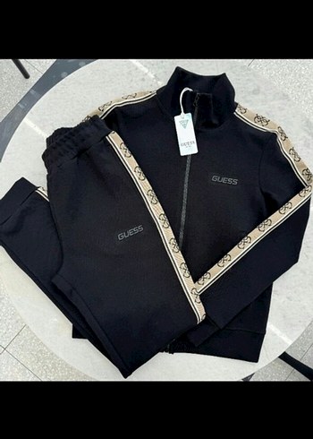 Guess Siyah Fermuarlı Kadın Eşofman Takımı