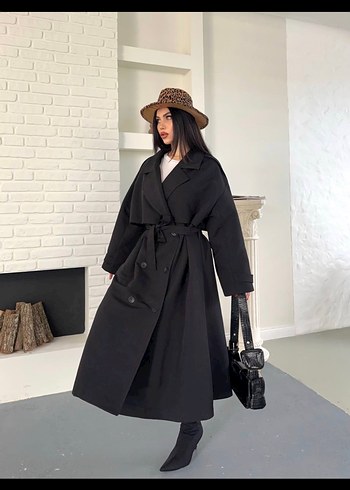 Zara Bej Kuşaklı Uzun Kadın Trençkot