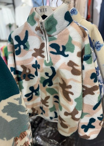 Yüksek Yakalı, Baskılı Kadın Sweatshirt - Görsel 6