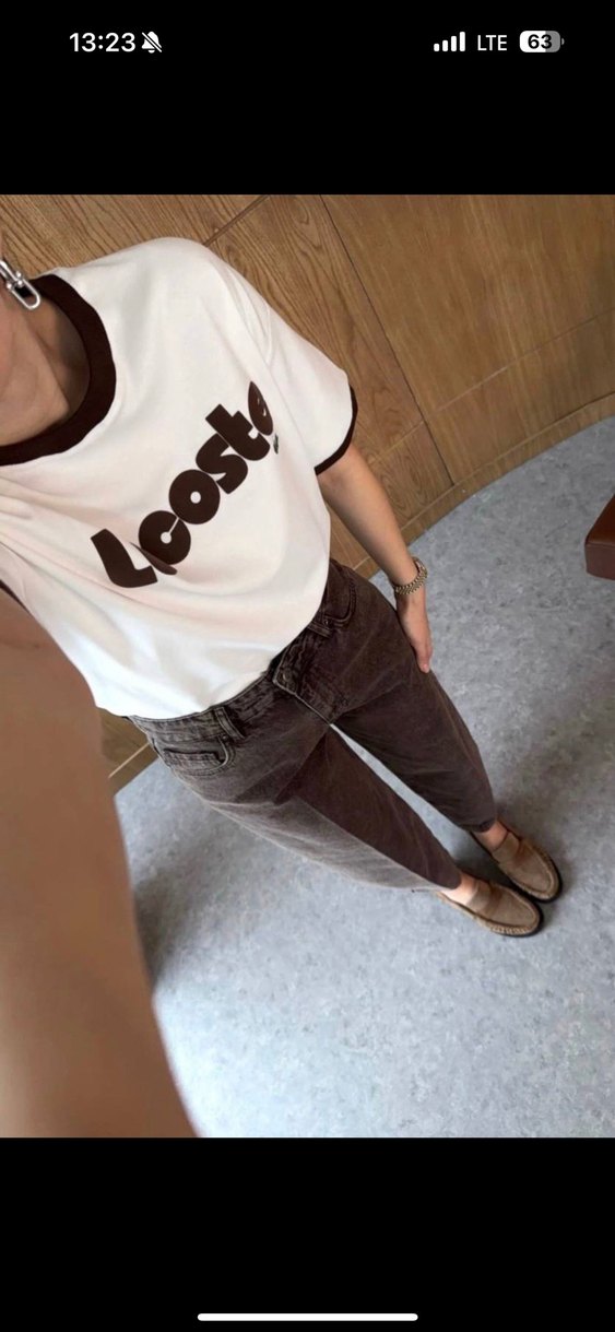 Lacoste  Beyaz Baskılı Tişört - Görsel 2