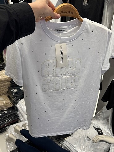 s Beden beyaz Renk Miu Miu tshirt