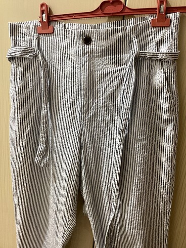 H&M bayan çizgili Pantolon - Görsel 4