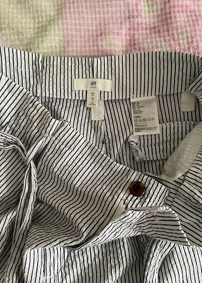 H&M bayan çizgili Pantolon - Görsel 2