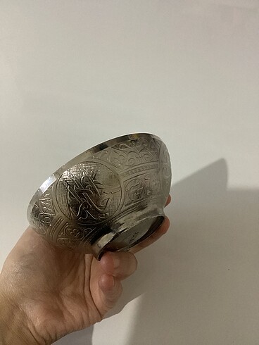 Antika dualı pirinç tas - Görsel 3