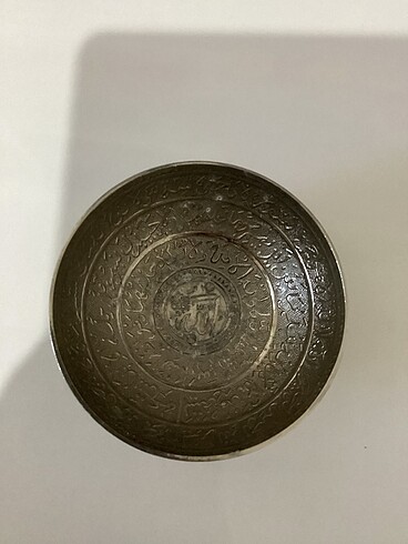 Antika dualı pirinç tas - Görsel 8