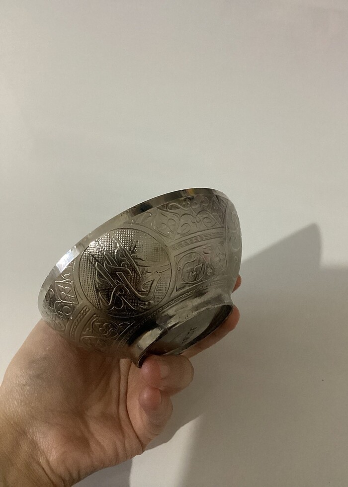 Antika dualı pirinç tas - Görsel 3