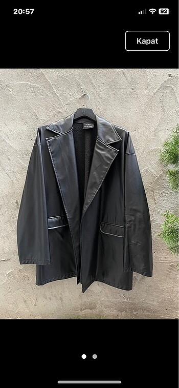 Deri blazer çeket