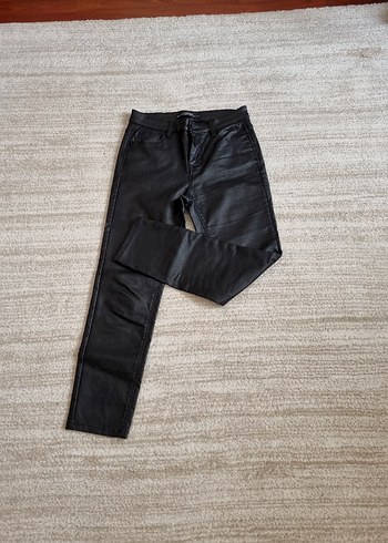 s Beden siyah Renk stradivarius deri dar paça pantolon
