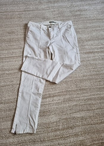 LC Waikiki Bej Kadın Keten Pantolon