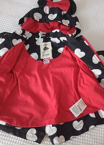 6-9 Ay Beden siyah Renk LC waikiki Minnie mause yağmurluk