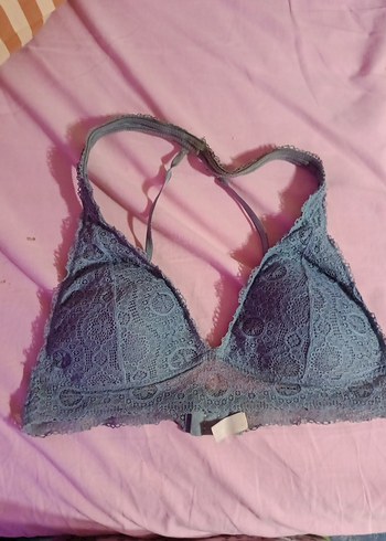 Kadın Bohem Gri mavi tonlarda Dantelli Bralet