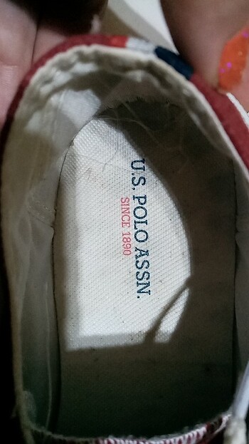 39,5 Beden U. S polo ASSN bordo ayakkabılar 