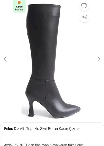 Siyah Kadın Dizüstü Stiletto Topuklu Çizme - Görsel 7