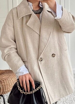 Oversize kaşe kaban
