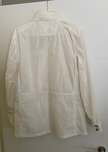 Beyaz yağmurluk Kadın Ceket - Görsel 3