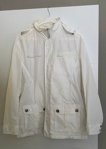 Beyaz yağmurluk Kadın Ceket - Görsel 5