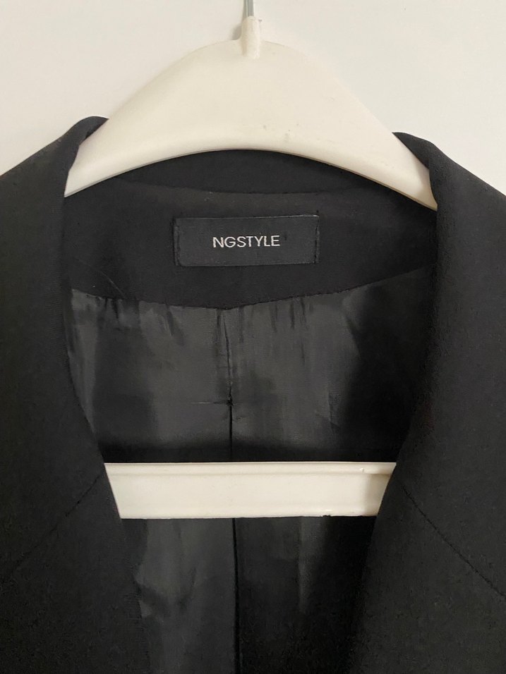 Düğmeli Siyah Kadın Blazer Ceket - Görsel 3