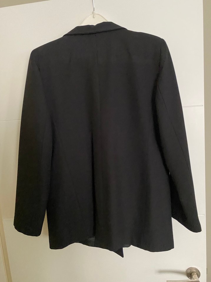 Düğmeli Siyah Kadın Blazer Ceket - Görsel 2