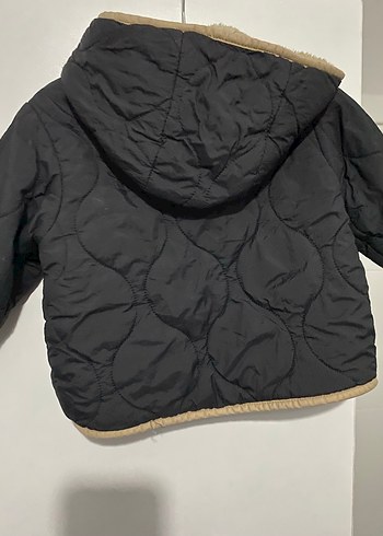 Düğmeli Erkek Çocuk Siyah Sade Mont - Görsel 3