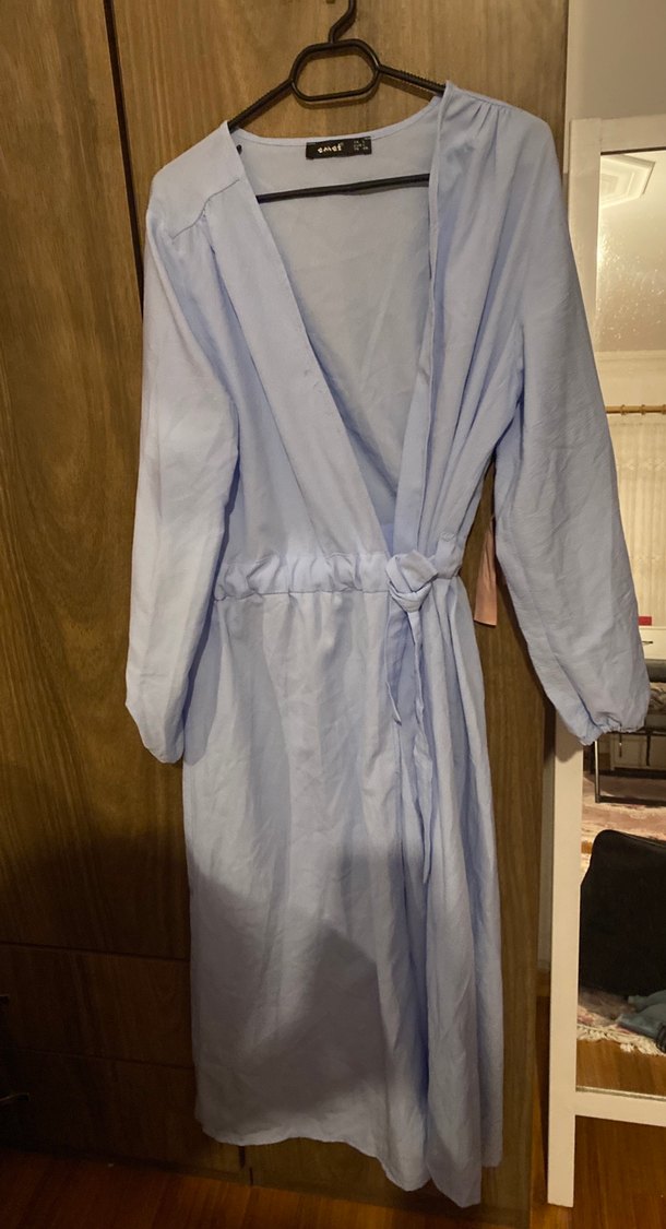 Uzun Kollu Mavi trenç - Görsel 2