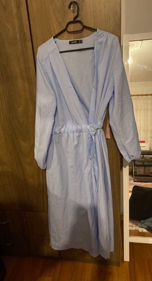 Uzun Kollu Mavi trenç - Görsel 3