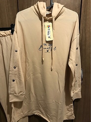 xxl Beden camel Renk SIFIR ETİKETLİ EŞOFMAN TAKIMI
