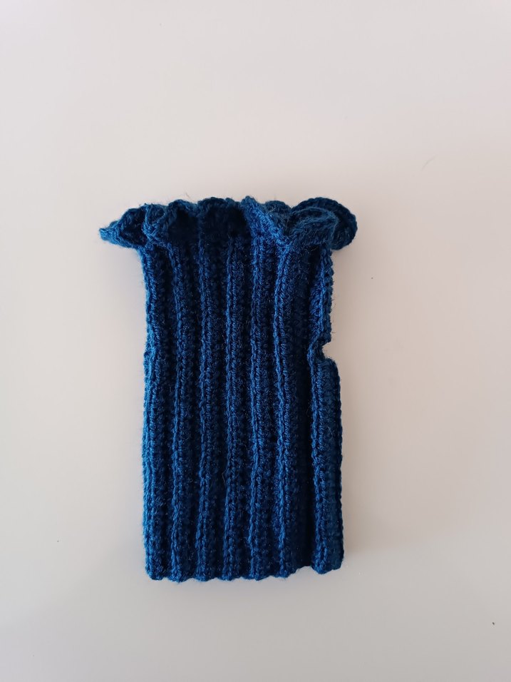 Mavi El Örgüsü Eldiven - Görsel 3