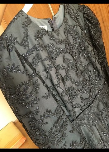 Uzun Kollu Siyah Gotik Kadın Elbise - Görsel 3