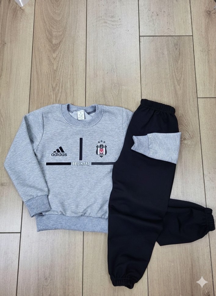 Beşiktaş Baskılı Gri Erkek Çocuk Eşofman Takımı - Görsel 2