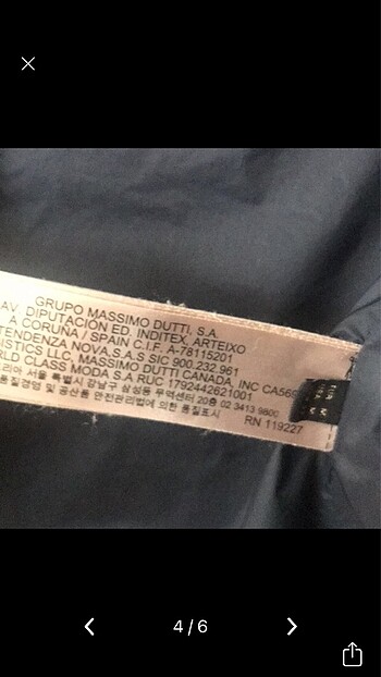 m Beden lacivert Renk Massimo Dutti şişme mont m beden