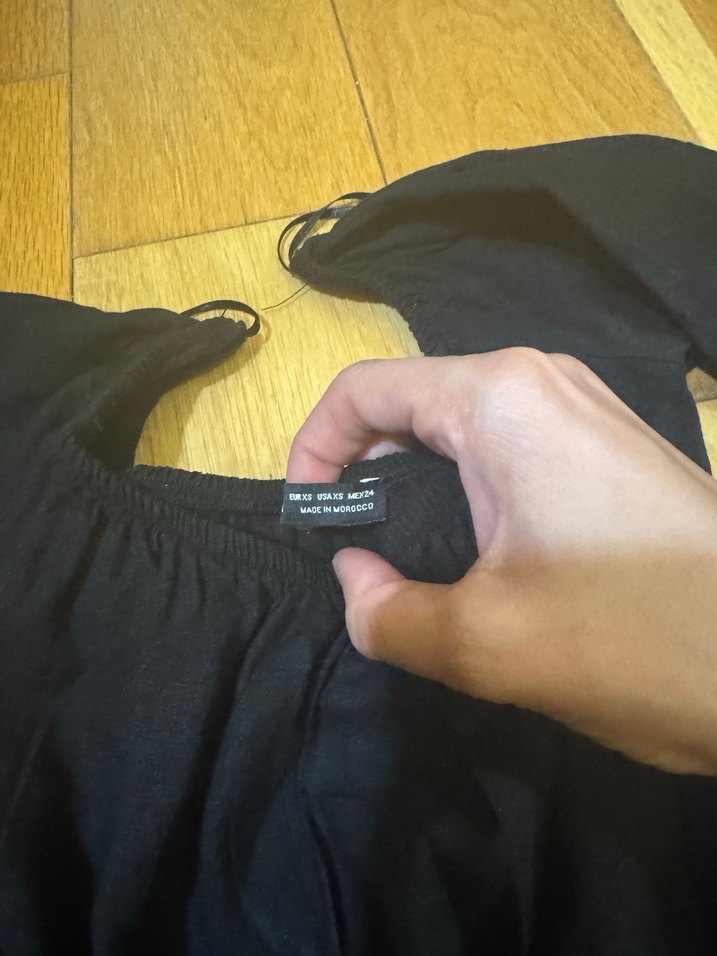 Bershka Siyah Uzun Kollu Straplez Keten Tulum - Görsel 4