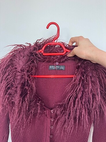 s Beden Stradivarius kürklü şık hırka bluz