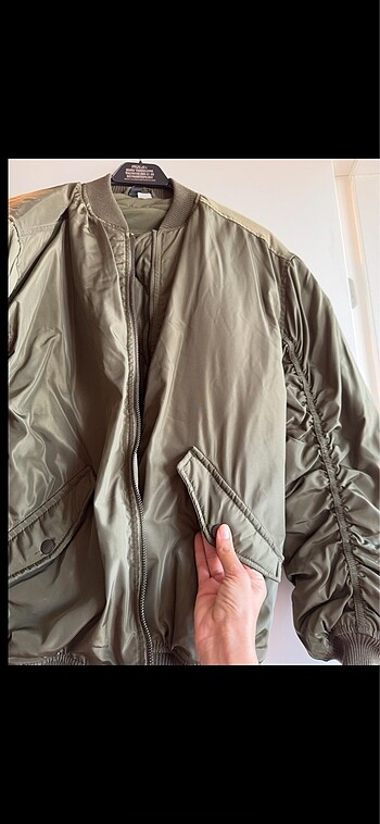 H&M Hm haki bomber ceket