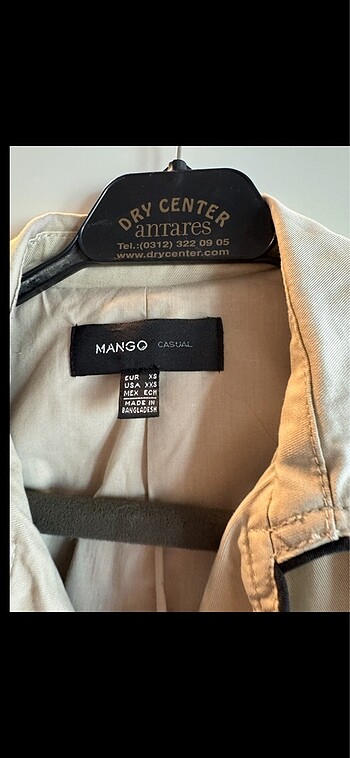 xs Beden Mango şık trençkot